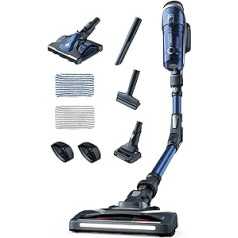 Rowenta RH9690 X-Force 8.60 Aqua Cordless Stick Vacuum Cleaner Cordless Handheld Vacuum Cleaner Wiping Function 22 V Changeable Battery 35 Minutes Running Time Control Display Flex Technology LED Blue