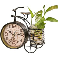SWHONG Bicycle Desk Clock Fashion Creative Iron Metal Silent Table Clock Living Room Bedroom Decoration