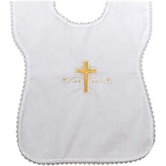 Christening Shirt Unisex Christening Unisex Made in Italy Hand Embroidered One Size (Cross Embroidery)