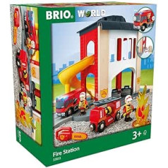 Brio World 33833 Large Fire Station - Fire Station with Fire Engine and Fireman - Toddler Toy Recommended from 3 Years