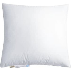 Homyrium Down Pillow 80 x 80 cm Pillow 80 x 80 cm Down Feather Pillow Three-Chamber Pillow Filling: Outer 90% Down / 10% Feathers; Inner 100% Feathers, 100% Cotton Cover (1600 g, Pack of 1)