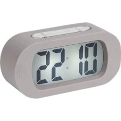 Karlsson - Clock, Alarm Clock Rubber - Silicone - Grey - H7 x W14 x D5 cm