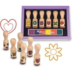 Wooden Happy Handle: Wooden Stamp Set + FREE Melissa & Doug Scratch Art Mini-Pad Bundle [24075]