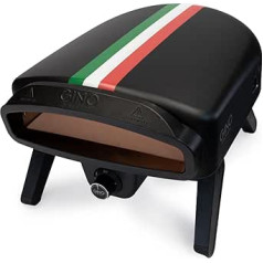 Gino D'Acampo Modena Pizza Oven with Integrated Thermometer, Pizza Stone and Stainless Steel Construction, 14 Inch