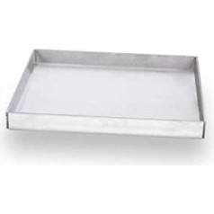 mocisa Grill Plate, Griddle, BBQ Tray, Grill Basket, Solid Stainless Steel, Made in Germany, High-Quality Workmanship, Closed Tub (30 cm x 25 cm), Waterproof Welded