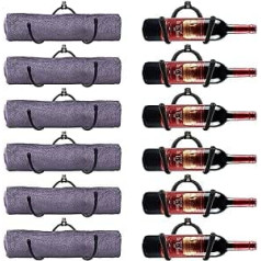 Wall Mounted Wine Rack with Rubber Protector (No Scratches) for Home and Kitchen (Pack of 6)