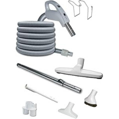 Genialvac Comfort Hose Set Ergonomic for Central Vacuum Cleaners, Can be Used for Most Suction Cans (Length 15 m)