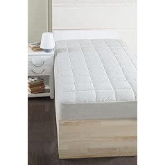 ABAKUHAUS Mattress Topper with Silicone Filling Removable Topper for Mattress Protector Quilted Fitted Outer Cover Comfort Full Body Support 2 cm Height 80 x 200 cm