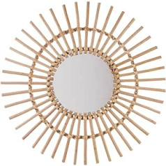 Mirror Soleil Rattan Diameter 58 cm Light Wood Atmosphera Créateur d'intérieur
