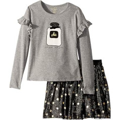 Kate Spade New York Kids Baby Girl's Chic Skirt Set (Toddler/Little Kids) Grey Heather 6