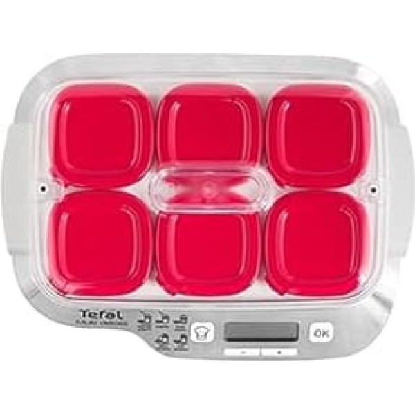 Tefal YG660132 Multidelices Express Yoghurt Maker, Steel, Red, White