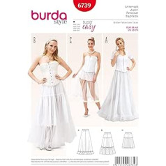 Burda Schnittmuster 6739 Boss Petticoat in weiß