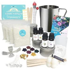 INK LAB DIY Candle Making Set, DIY Candle Making Set with Soy Wax, Fragrance Oil, Dyes, Melting Pot, Candle Tins, DIY Set for Adults, Beginners
