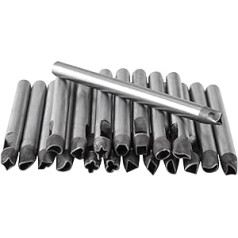 Cikonielf 20 Pieces Leather Hollow Hole Punch Set Carbon Steel Flower Shape Leather Craft Tool Hollow Hole Punch for Leathercraft Carving DIY Handmade Art Decoration