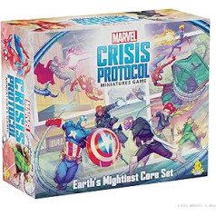 Marvel: Crisis Protocol Earth's Mightiest Core Set - Iconic Heroes and Villains for Epic Battles! Table Superhero Game, Ages 14+, 2 Players, 90 Minutes Playtime