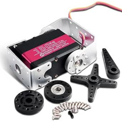 Wishiot 150 kg Robot Arm Servo High Torque Digital Servo 270 Degree Waterproof IP66 Full Metal Gear with U-shaped Bracket for 1/5 RC Car Robot