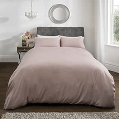 Sleepdown Satin Duvet Cover Set with Gems 220 x 260 cm Pink