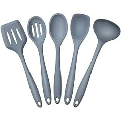 Joyoldelf Kitchen Utensils Set, 5 Pieces Silicone Spatulas and Cooking Utensils, Silicone Kitchen Utensils Spatula for Cooking Kitchen Utensil Tools