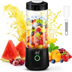 Portable Mixer, Mini Blender Smoothie Maker for Shakes and Smoothies, Personal Smoothie Blender with Rechargeable USB for Travel, Outdoor, Gym, and Home