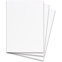 Pack of 100 DIN A4 Cardboard with Linen Structure – Colour: White – 29.7 x 21 cm – 190 g per m² – Single Card without Fold – Ideal for Crafts, Scrapbooking, Greeting Cards