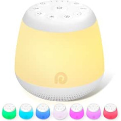 Dreamegg White Noise Machine - D16Max Sleep Aid Babies Adults with 24 Soothing Sounds, White Noise Sound Machine with 8 Night Lights for Baby and Children