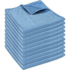 Limpando 10 x Tea Towels and Kitchen Towels (50 x 55 cm) - Cleaning Cloth for Glass, Cutlery, Plates and Kitchen - Top Microfibre Drying Cloth - High Absorbency and Quick Drying