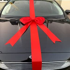 Door Bows Red Satin Deluxe Padded Christmas Decoration with Wrap Ribbon Front Shop Decorations Christmas Decoration Grand Opening Bow & Car Bow