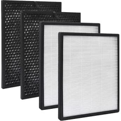 KEEPOW 2 Replacement Filters for Levoit LV-PUR131 Air Purifier, True HEPA and Activated Carbon Filter, Compatible with Levoit Air Purifier LV-PUR131 & LV-PUR131S