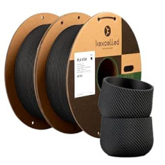 Matte PLA 2.85 mm Filament, kexcelled 3D Printer Filament +/- 0.03 mm, 2 kg Spool (4.4 lbs), Cardboard Tube, PLA Bundle, Gloss-Free Colour, Matte Texture, Pack of 2, Black