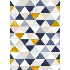 MANI TEXTILE TPS_TREN_TRIAN_120 Rug, Polyester, Blue, Yellow, X_180_cm