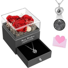 SANOTO Eternal Rose, Gifts for Girlfriend, Mum, Women, Grandma, Wife, Gift, Anniversary for Her, Girlfriend, Mother, Birthday, Wedding Anniversary, Rose Wedding Gifts