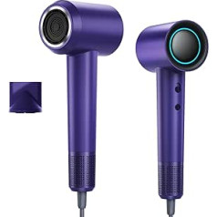 High Speed Hair Dryer Brushless Motor with 110,000 RPM, Low Noise High Speed Hair Dryer with Temperature Control, 1600W Portable Hair Dryer for Home and Travel