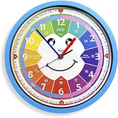 Univok Children's Wall Clock No Ticking Noises Children's Clock Learning