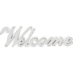 CVHOMEDECO. Rustic Vintage Welcome Sign Free Standing Wooden Sign 14