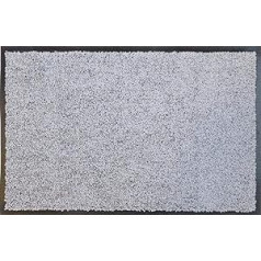 oKu-Tex Eco-Clean Dirt Trapper Mat, Doormat, Runner, Non-Slip & Washable, Recycled, for Indoor, Silver Grey, Light Grey, Silver, 90 x 120 cm