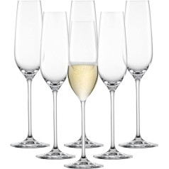 Set of 6 Schott Zwiesel Fortissimo Champagne Champagne Flutes – Uncalibrated)