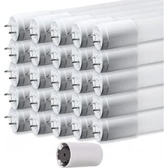 pureled Pack of 25 LED Fluorescent Tubes 150 cm Glass T8 G13 24 W Neon Tube Lamp Tubes (Cool White)