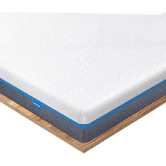 Inofia Gel Topper Height 8 cm, Two Hardness H2 & H3 Oeko-Tex® Certified Memory Foam Mattress Topper for Box Spring Bed, Caravan, Sofa Bed and Uncomfortable Beds, Washba Cover (180 x 200 cm)