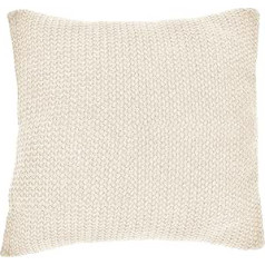 nielsen HOME Kian Knitted Cushion Cover, 50 x 50 cm, Cream White, 100% Cotton, Knit, Oekotex