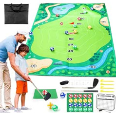 CLIUNT Golfspielmatte, Indoor-Golf-Battle-Royale-Spiel, tragbar, lässig, klebriges Golfspiel, Putting-Matte, Chip- und Stick-Golfspiel für Kinder und Erwachsene, Übungstraining