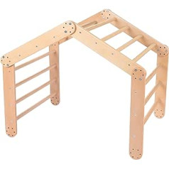 Kindsgard Folding Climbing Frame Klatreplads Solid Beech Wood 91 x 78 x 72 cm from 24 Months Natural