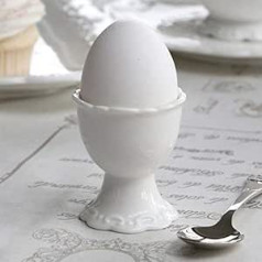 Chic Antique Provence Egg Cups Set of 4 White in Country House Style Antique Nostalgic