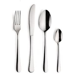 Pintinox Living Cutlery Set for 6 People, Made in Italy, Nickel-Free, Stainless Steel, 24 Pieces