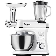 Jordan Planetary Mixer + Mincer + Mixer 1.5 L, Power 1900 W, 6.5 Litres, 6 Speeds + Pulse, 3 Accessories Included, 2 Year Warranty