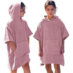 CalmyBEACH Terry Cloth Bath Poncho Girls Boys – Children's Surf Poncho 100% Cotton Beach Poncho Towel with Hood Changing Aid Surf Poncho Bathrobe