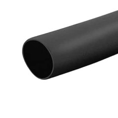 sourcing map 5mm 2:1 Heat Shrink Tubing 5m Black