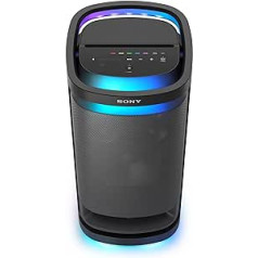 Sony SRS-XV900 - Powerful Bluetooth Party Speaker with Omnidirectional Sound (Lighting, for Indoor and Outdoor Use, 25h Battery, Karaoke Function and Touch Panel - Black, SRSXV900B.CEL