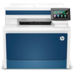 HP Color Laserjet Pro MFP 4302fdw Printer, Colour, Print, Copy, Scan, Fax, Wireless; Print from Smartphone or Tablet; Automatic Document Feeder, Blue, White