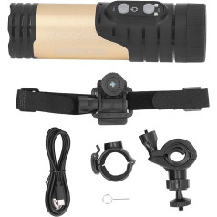 Dpofirs Motorcycle Helmet Camera Bike Video Camera 1080P Sports Action Camera 120° Wide Angle Camcorder Waterproof with Mount WiFi Sports Camcorder (Gold)