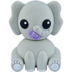 Ulticool - Elephant 32 GB - Baby with Dummy - USB Flash Drive - Original Unique USB Stick - Memory Stick Data Storage - Stick - Grey Purple